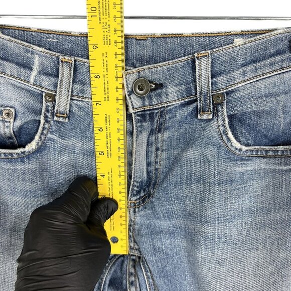 Rag & Bone Jean Dre Slim Boyfriend Low Rise US 4 Valencia Raw Hem USA Made Edgy - Picture 9 of 15